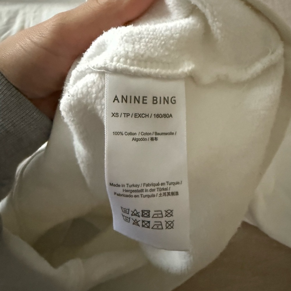 Anine Bing Classic White Crewneck - Picture 4 of 4